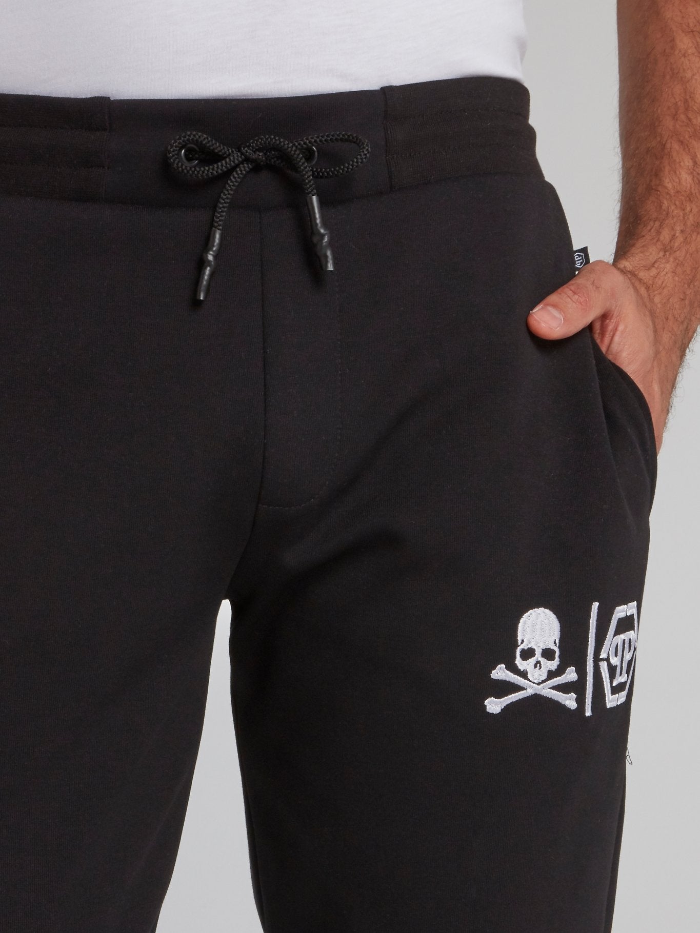 Shop Philipp Plein Black Skull-Monogram Sweat Pants Online – Maison-B-More  Global Store