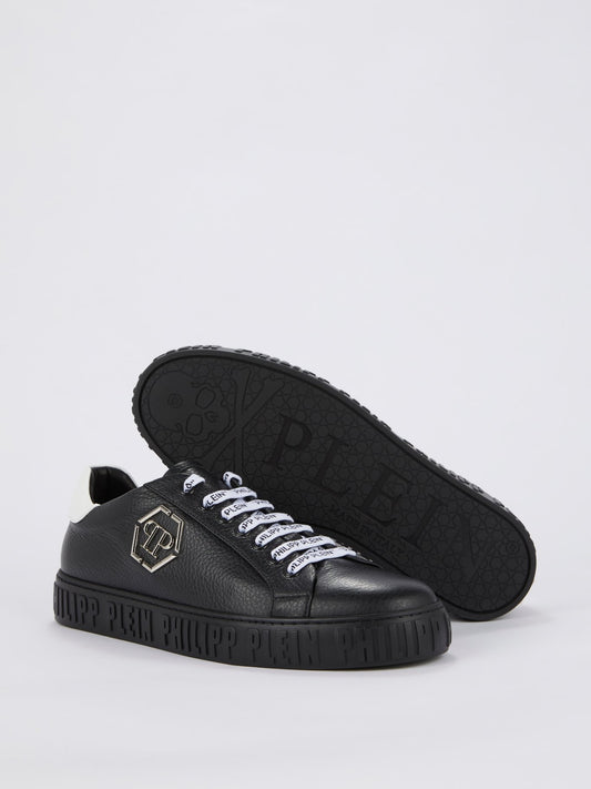 Black Logo Sole Sneakers