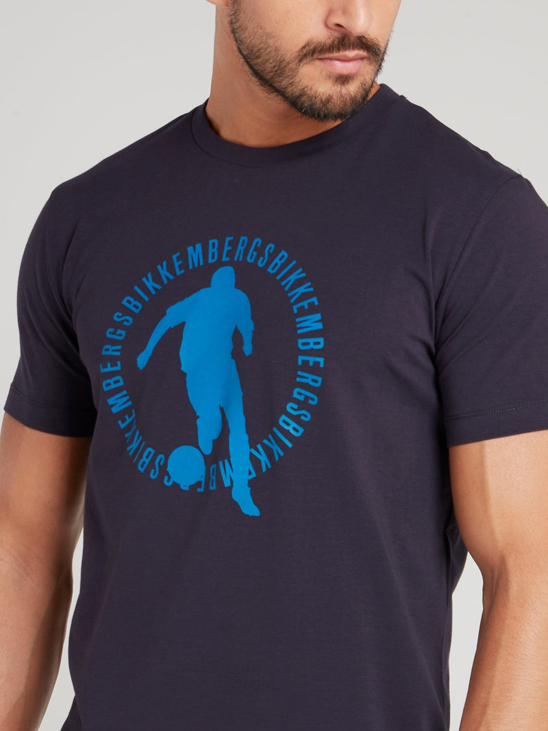 Темно-синяя футболка с логотипом Sport