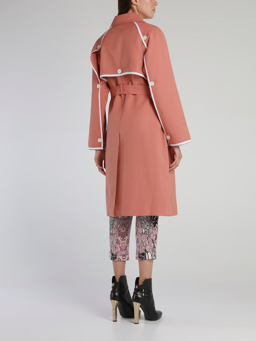 Pink Layered Sleeve Trench Coat – Maison-B-More Global Store