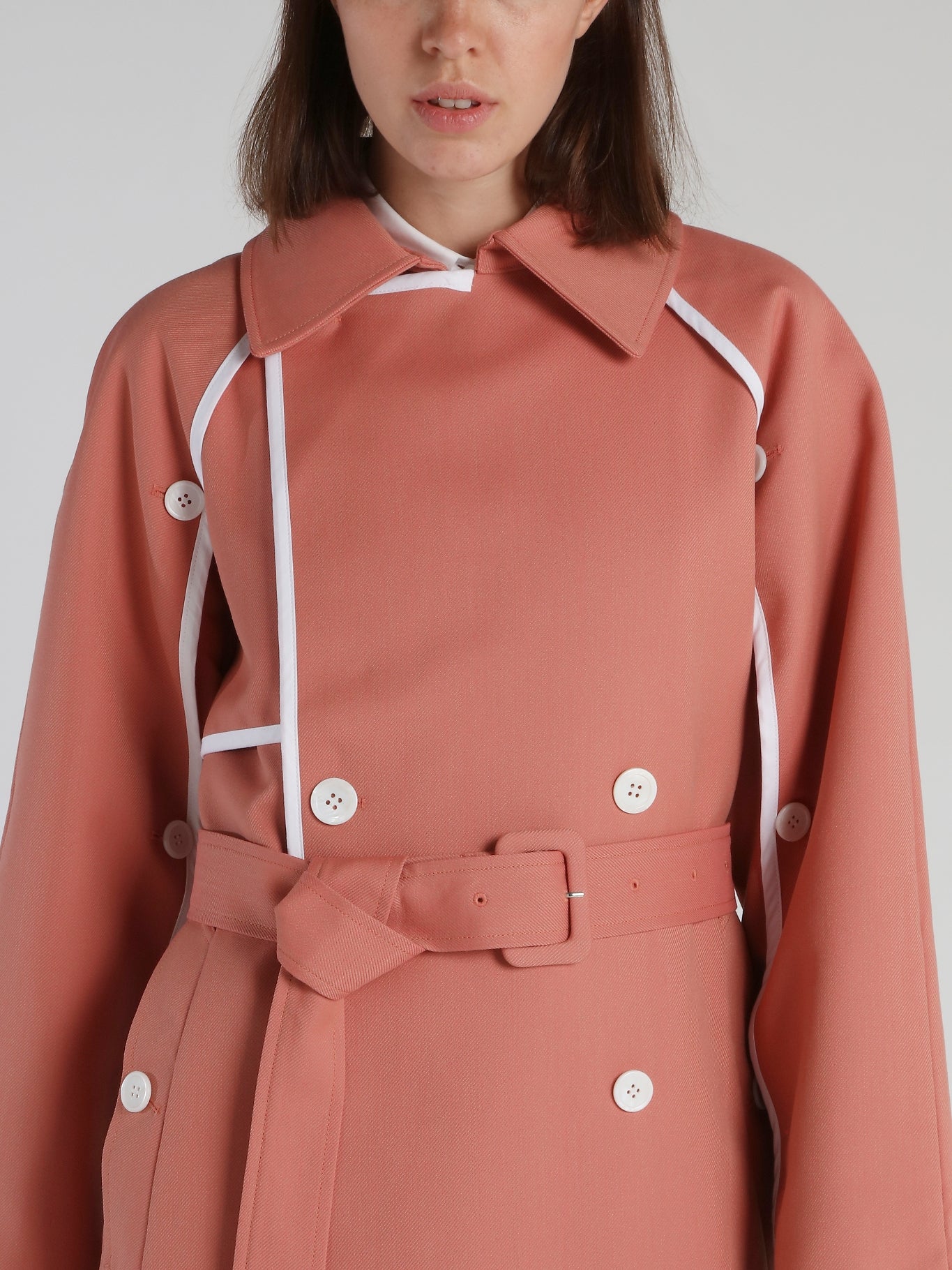 Pink Layered Sleeve Trench Coat – Maison-B-More Global Store