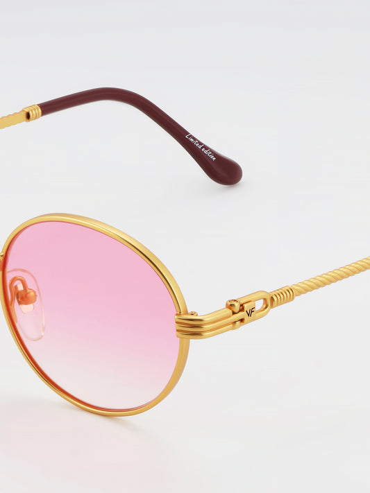 Pink Gradient Flat Lens Sunglasses