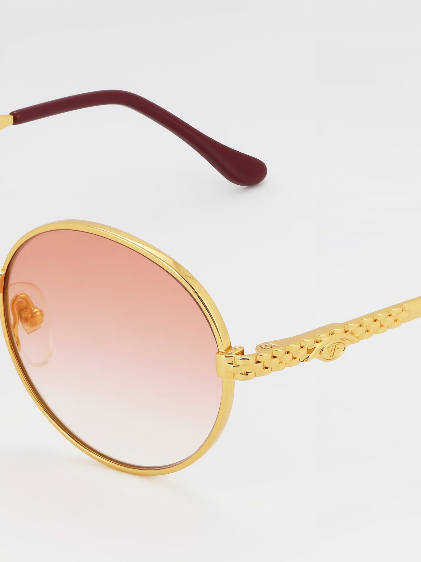 Pink Gradient Round Sunglasses