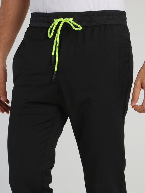 Black Cuffed Active Trousers
