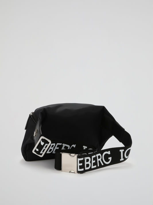 Black Logo Strap Belt Bag
