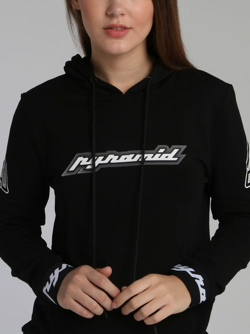 Black pyramid store hoodie womens