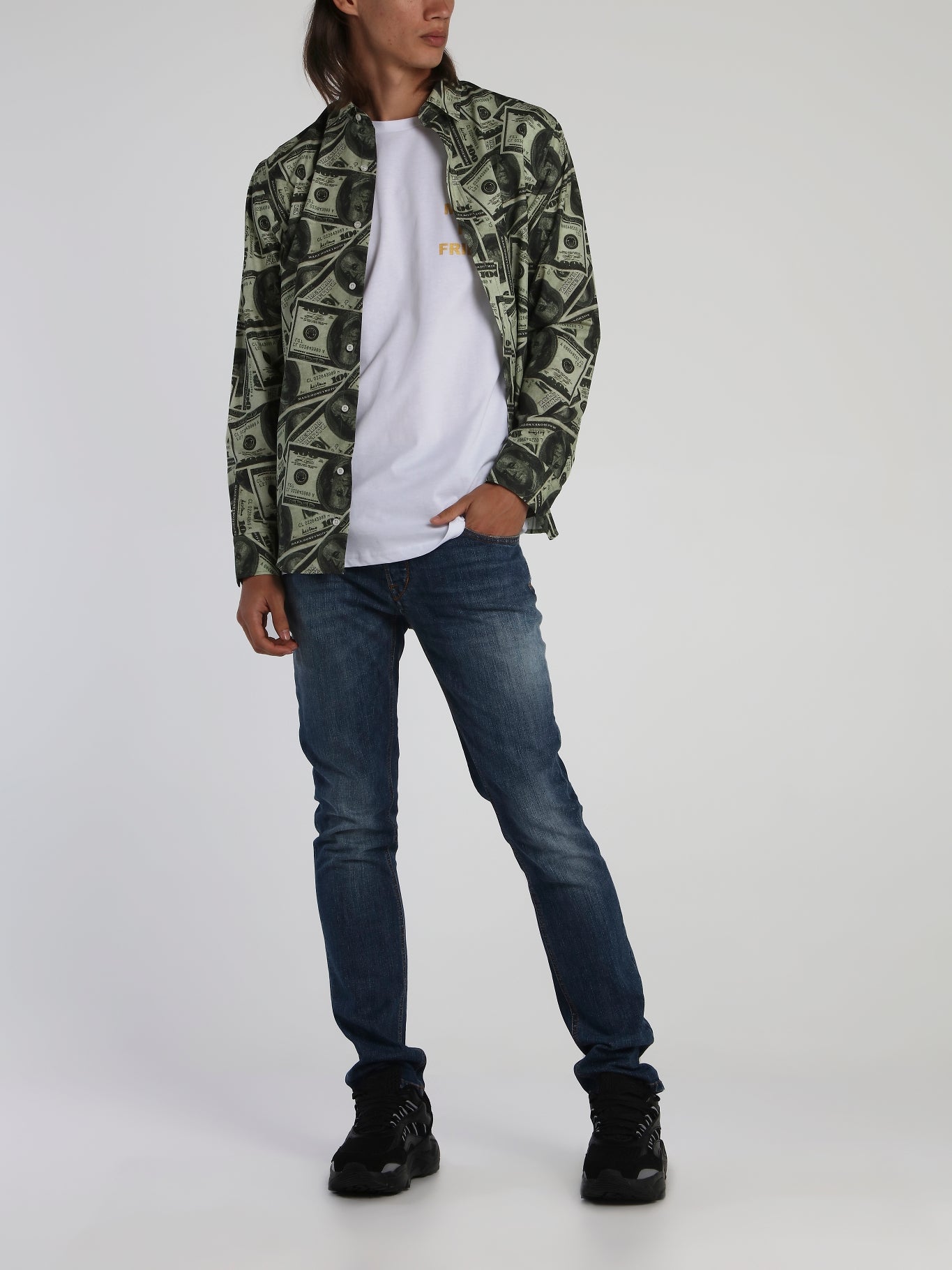 All Over Dollar Print Shirt – Maison-B-More Global Store