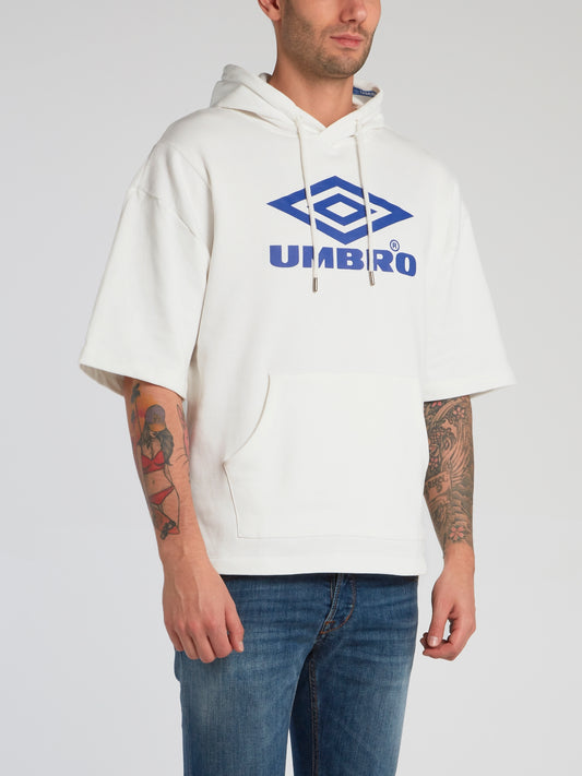 Polaris White Short Sleeve Hoodie