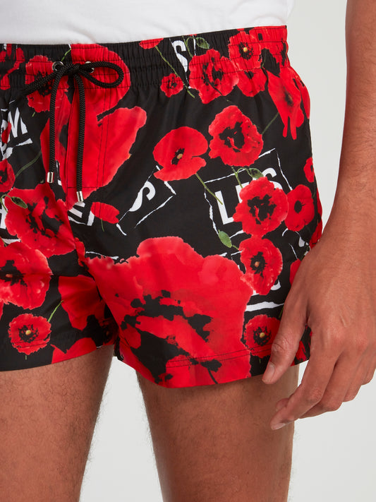 All Over Poppies Swim Shorts