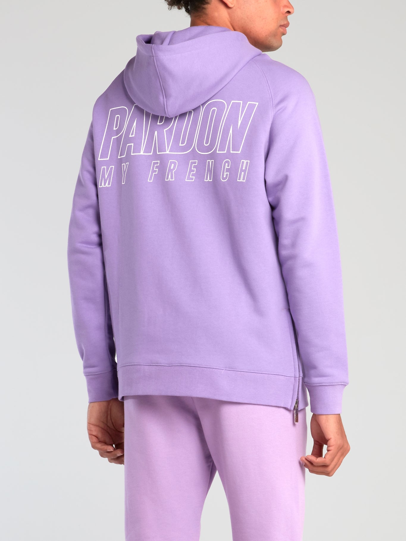 Purple Monogram Zip Up Velvet Sweatshirt – Maison-B-More Global Store