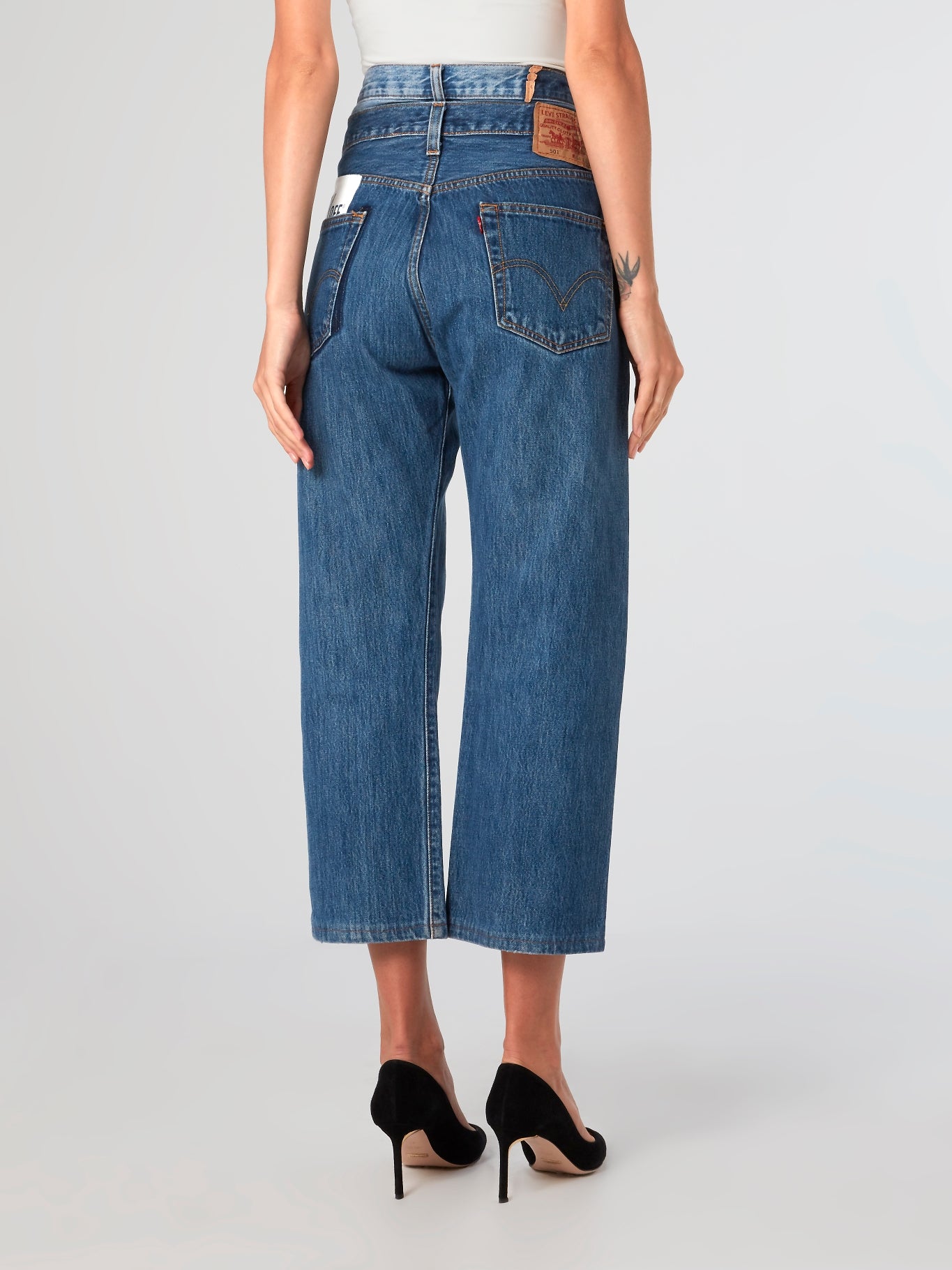 Double Waist Cropped Jeans – Maison-B-More Global Store