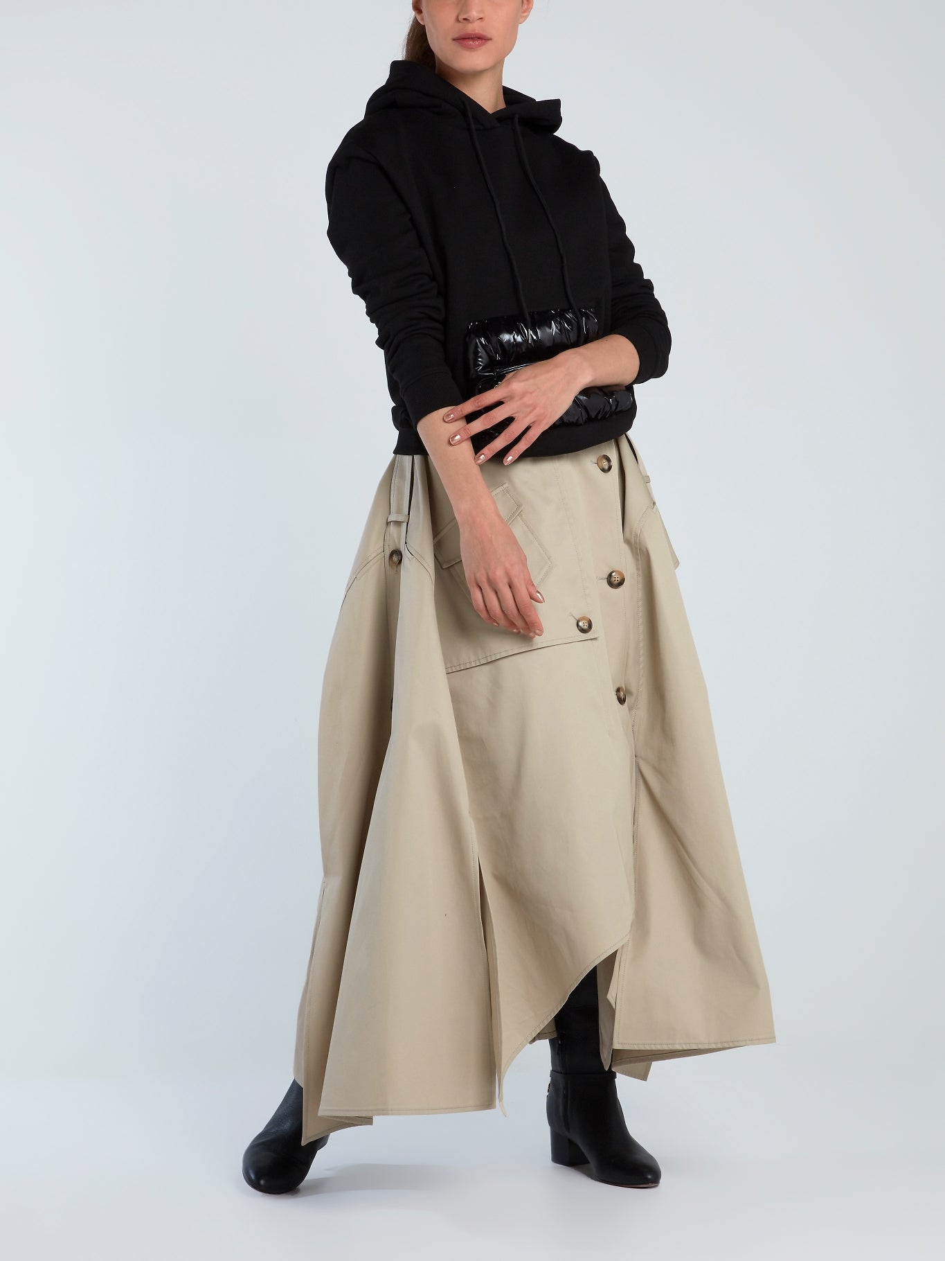 Reconstructed Trench Form Maxi Skirt Global – Maison-B-More Store