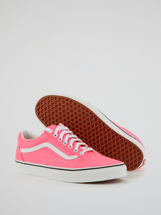 Neon pink vans top mens