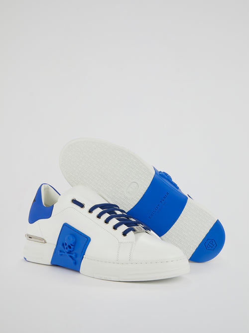 Phantom Kick$ Blue Low-Top Sneakers