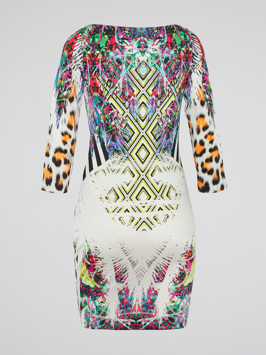 Tropical Print Mini Dress