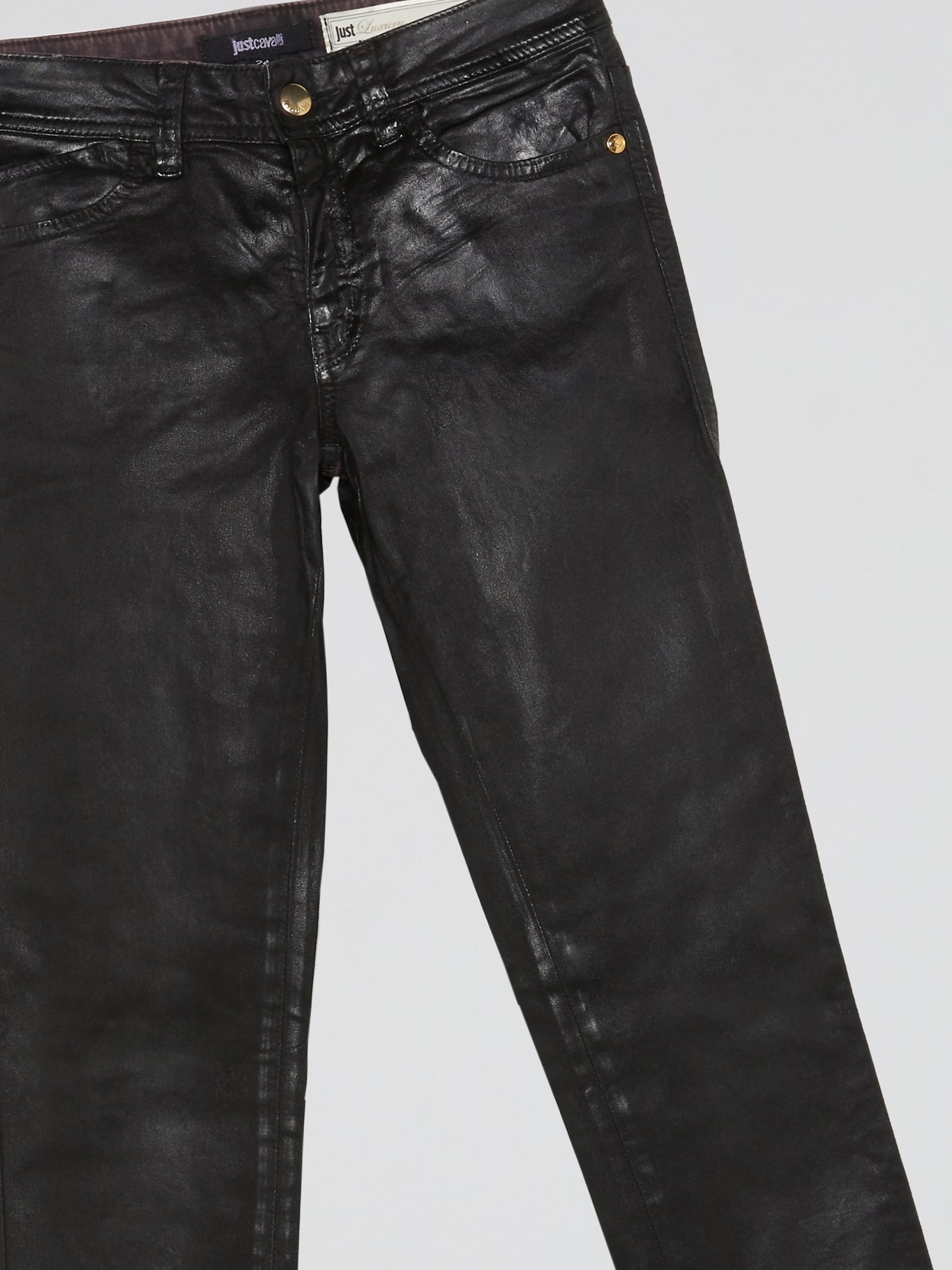 Black Coated Skinny Trousers, ONLY