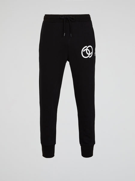 Black Logo Cuffed Track Pants – Maison-B-More Global Store