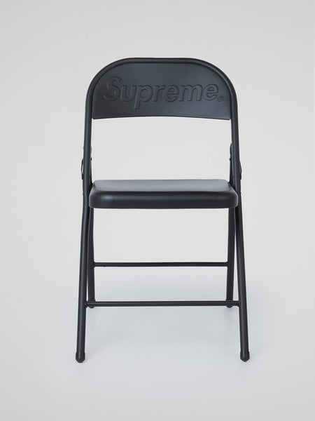 送料無料 Supreme Metal Folding Chair Black 黒