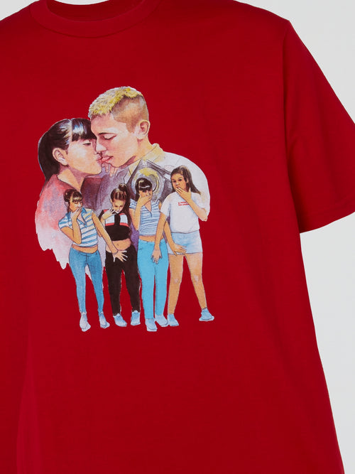 Shop Supreme Red Supreme Kiss T-Shirt Online – Maison-B-More