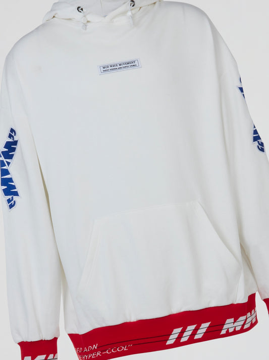White Pocket-Detail Sweatshirt