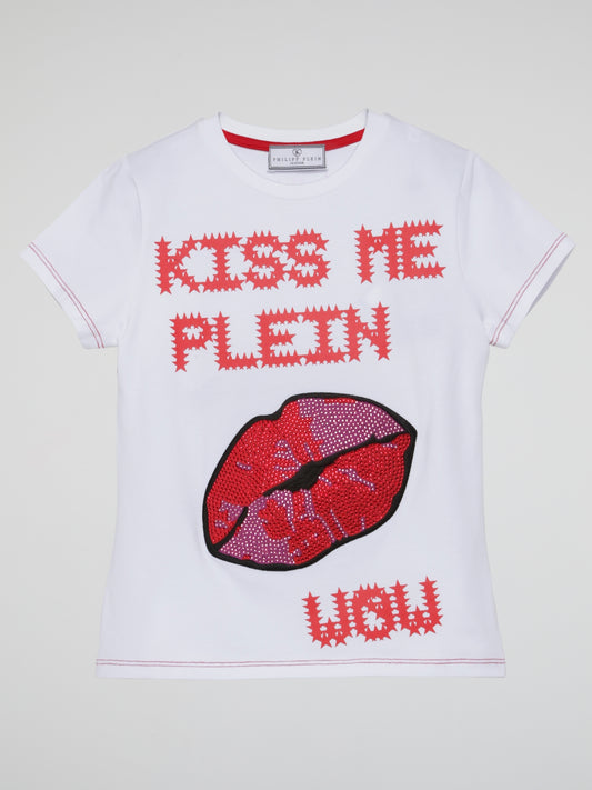 Kiss Me Plein White T-Shirt (Kids)