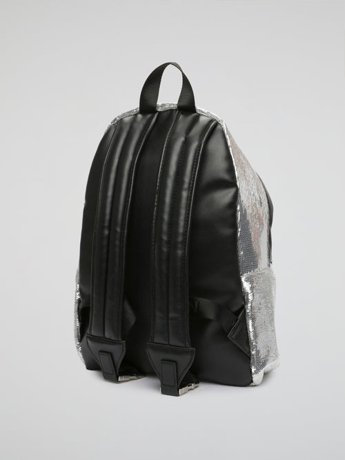 Silver Sequin Luxe Backpack